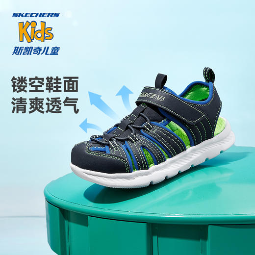 Skechers斯凯奇儿童包头夏季运动凉鞋男女童软底防滑中大童沙滩鞋400041L 商品图2