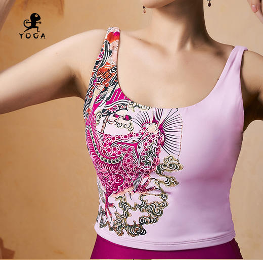 壁虎瑜伽【紫烟梦云-套装】限量款印花瑜伽套装（可拆卸胸垫） 商品图9