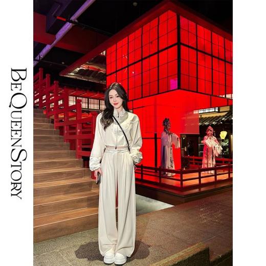 【年终福利，不退不换】  【凝脂美人】新中式婉约天丝棉拼接提花气质国风套装 商品图2