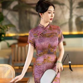 春季新款，中国风复古旗袍日常气质老上海中式改良旗袍ZA-5199