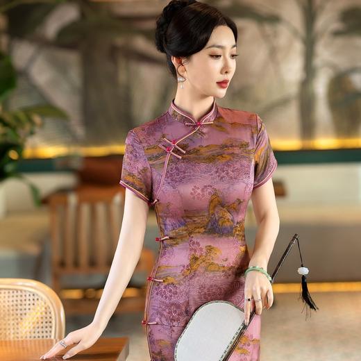 春季新款，中国风复古旗袍日常气质老上海中式改良旗袍ZA-5199 商品图0