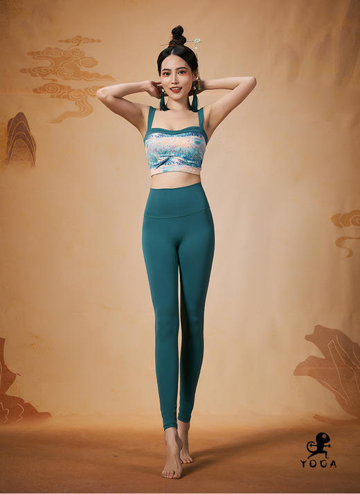 壁虎瑜伽【青丝暮影-套装】印花套装（一体式胸垫）【5天发货】 商品图3