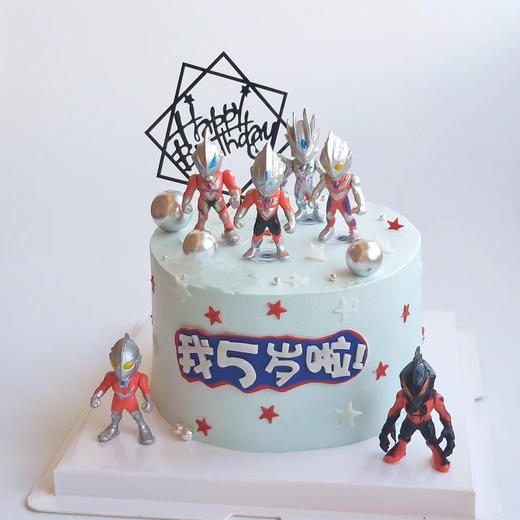 奥特曼集结——男孩生日蛋糕 商品图0