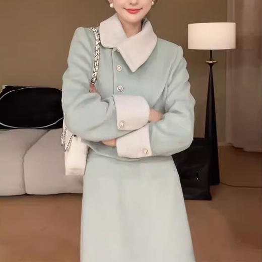 裁缝学苑AQ239一整套小洋装小香风毛呢外套半身裙套装纸样女装服装打板 商品图6