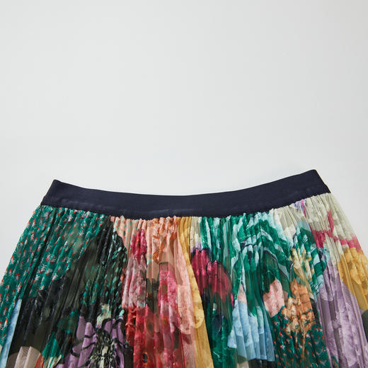 谜底花色半身裙2024春新款复古田园风松紧腰网纱裙长裙241MB0159 商品图3