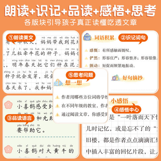【斗半匠】大语文精读阅读力训练下册同步教材视频讲解阅读打卡 商品图2