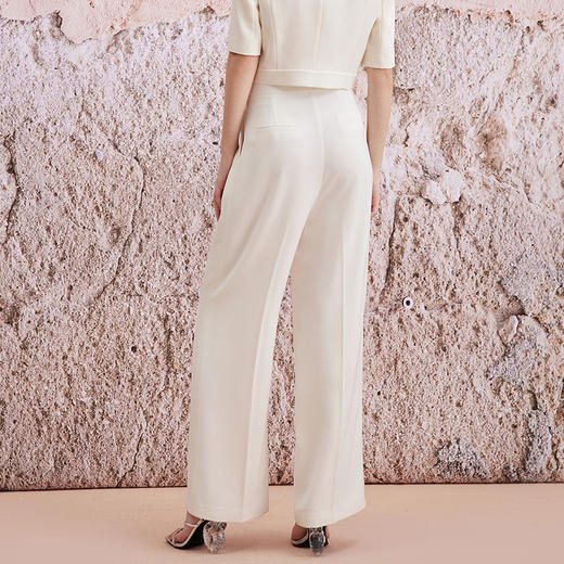 VIMAGE纬漫纪春季新款气质通勤百搭显瘦高腰直筒裤子V2105711 商品图4