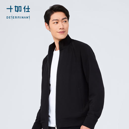 十如仕针织经编布液氨丝光弹力长袖夹克-OW05-03 商品图0