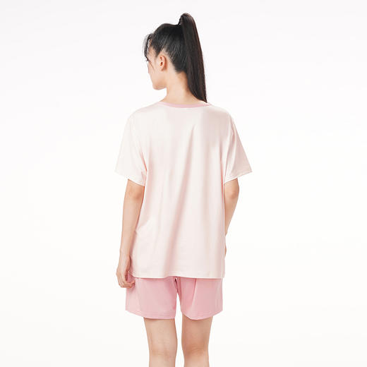 都市丽人生活家居春夏睡衣女牛奶丝拉架家居服薄款短袖短裤女士牛奶丝套装LH42B4 商品图3