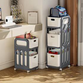 【利用桌下空间 轻松收纳】桌下移动小推车 拓展桌下新空间 各种杂物 尽收囊中 桌边桌下都可用