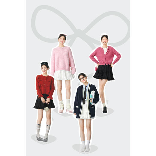 【严选】诗凡黎春短款蛋糕木耳边装饰半身裙SF2340501 商品图1