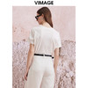 VIMAGE纬漫纪夏季新款时尚百搭打底舒适圆领印花T恤女V2102705 商品缩略图4