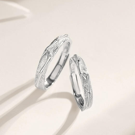 【竹够】S925银竹节情侣戒指【JHY-C000381B】 商品图3