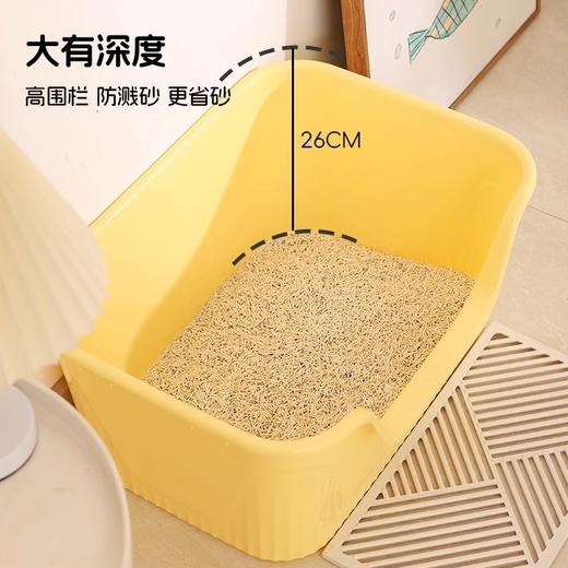 猫砂盆超大号半封闭开放防外溅垫漏非全封闭猫沙盆幼猫猫厕所特大 商品图3