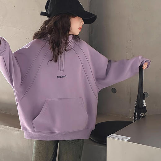 裁缝学苑TQ108立领半拉链卫衣纸样儿童新款童装套头衫拼接上衣样板 商品图1