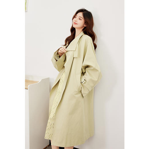 【严选】诗凡黎春长款大翻领风衣SF3160111 商品图2