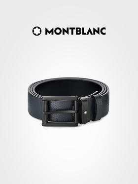 万宝龙 方形带扣黑色蓝色腰带 35毫米  MB131188-F .