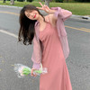 夏2025新款【设计感双肩吊带连衣裙女 宽松显瘦】内搭过膝背心长裙 商品缩略图0