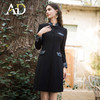 AD新中式连衣裙女春装2024新款高级感提花西装裙轻奢国风裙子黑色 商品缩略图2