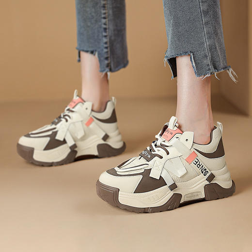 品质好货 | Safiya/索菲娅2024春季网红增高撞色厚底休闲老爹鞋 SF41112714 商品图10