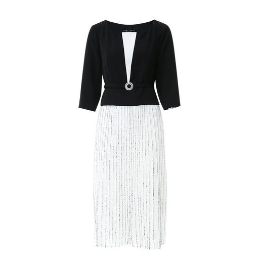 EITIE爱特爱春季新款气质时尚收腰拼接连衣裙A2407331 商品图5