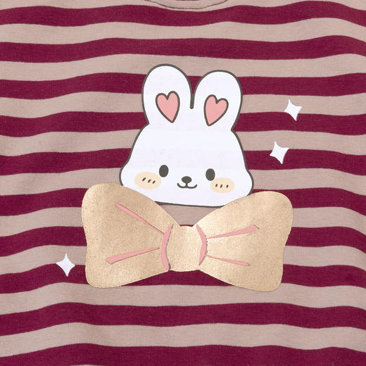 贝贝怡女童套装冬新品圆领薄绒保暖卫衣休闲百搭卫裤两件套童装JB1DT001 商品图5