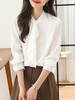 MZ14069法式优雅荷叶飘带衬气质通勤衬衣 商品缩略图3