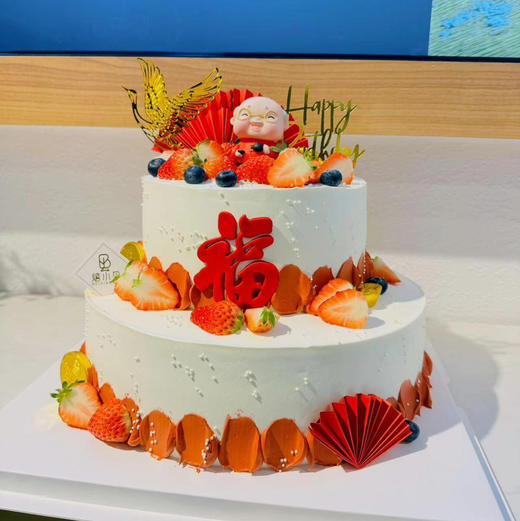 平安健康——祝寿双层生日蛋糕 商品图0