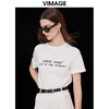 VIMAGE纬漫纪夏季新款时尚百搭打底舒适圆领印花T恤女V2102705 商品缩略图1
