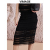 VIMAGE纬漫纪夏季新款温柔显瘦百搭气质高腰蕾丝半身裙V2106727 商品缩略图5