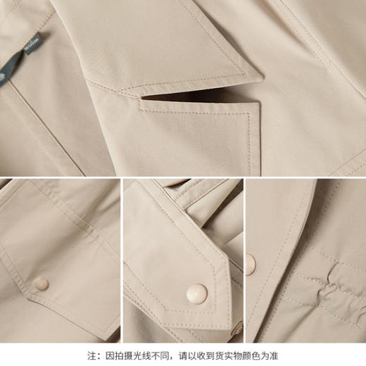 【商场同款】CNG4297 轻薄风衣 科技感面料结合大翻领领设计平整有型，职场搭配更有范儿，收腰设计显比例好，好穿好搭配 飘逸有型 商品图7