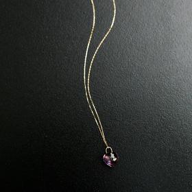 18k黄紫晶项链