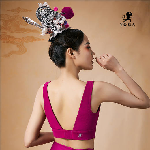 壁虎瑜伽【2402SY281】方领螺纹文胸（一体式胸垫）【5天发货】 商品图2