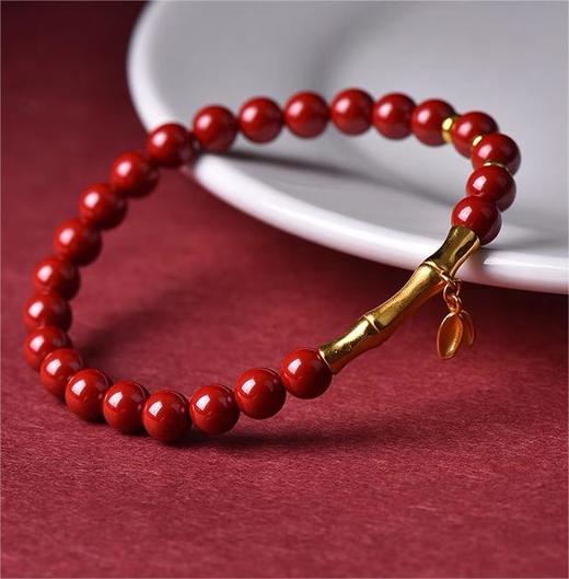 【品牌授权】【买一送一】古法传承朱砂和田玉手链  一物一证  礼袋+礼盒+保养卡+证书 商品图5