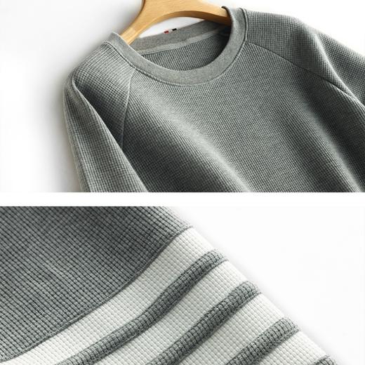 weyo男女同款华夫格四条杠轻奢套头卫衣外套休闲运动裤881097+881098+991099 商品图3