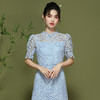 新中式女装，新款中国风气质鱼尾改良蕾丝旗袍连衣裙OY-24126 商品缩略图1