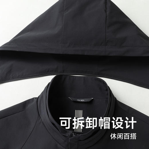 【可拆卸帽】【新款DWY】大依优型大码休闲夹克外套胖子大码男休闲宽松加肥加大上衣外套 商品图2