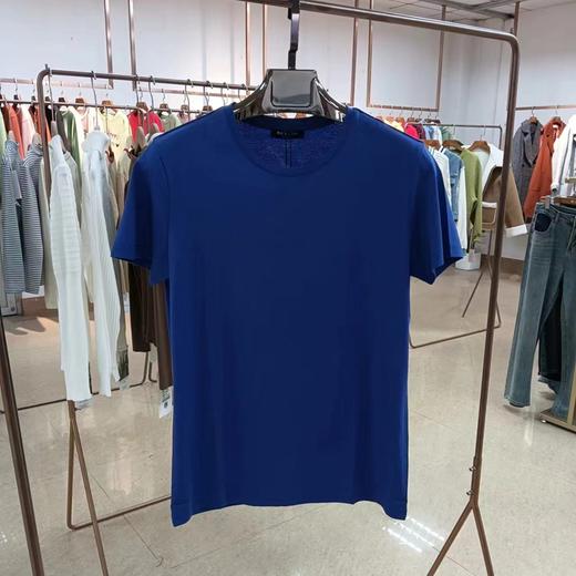时尚修身版男士圆领牛仔蓝短袖恤衫  CH8S242 商品图0