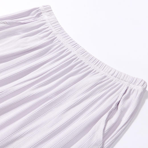 都市丽人生活家居春夏睡衣女针织罗纹家居服薄款七分袖长裤女士套装LH42F7 商品图9