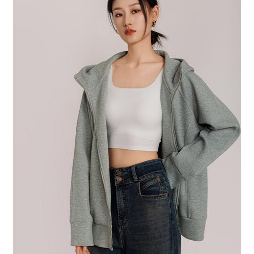 weyo女款运动休闲舒适百搭连帽拉链卫衣外套882041 商品图3