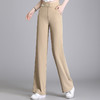 高腰窄版阔腿西装裤2024春季新款双扣垂感显瘦直筒裤 商品缩略图3