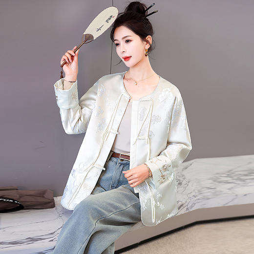 复古改良汉服外套，新中式女装春装新款唐装盘扣上衣HR-MYL1187 商品图5