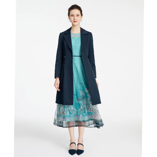 司歌修身风衣九分袖单排扣R881151 商品图0