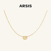 ARSIS银饰｜印记系列 金色款字母吊坠项链 商品缩略图0