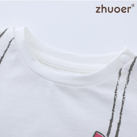 【开春T恤衫】卓儿女小童全棉针织长袖T恤衫打底套头衫适合1-4岁 商品图4