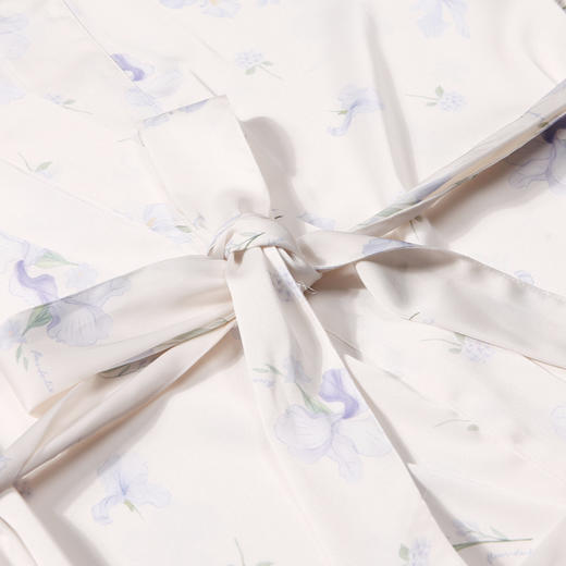 都市丽人好睡好眠春夏睡衣女冰雪丝印花家居服薄款吊带裙+外袍女士丝质套装LH44A2 商品图12