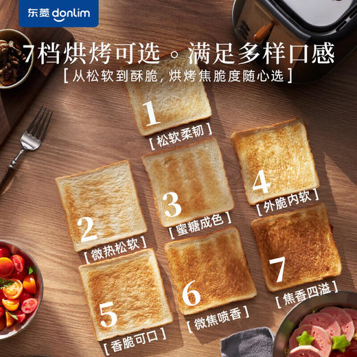 东菱（Donlim）面包机 多士炉 早餐烤吐司机 【非质量问题不支持7天无理由售后，介意慎拍！】家用三明治面包片宽槽烘烤机器 简餐机 DL-1405 商品图4