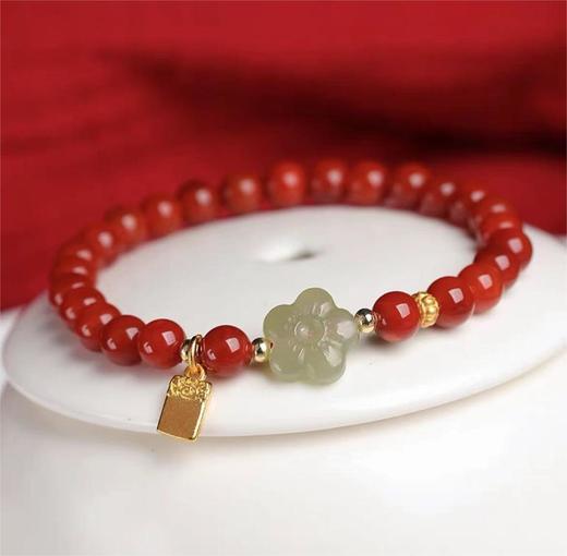 【品牌授权】【买一送一】古法传承朱砂和田玉手链  一物一证  礼袋+礼盒+保养卡+证书 商品图6