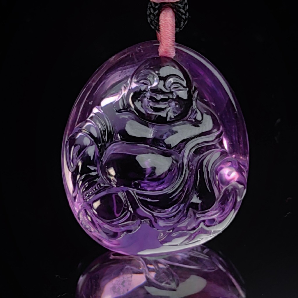 天然紫水晶弥勒佛