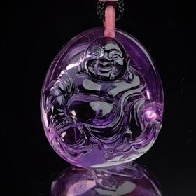 天然紫水晶弥勒佛